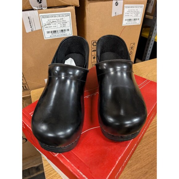 Sanita Professional Women’s Cabrio Black Addison Non-Slip Leather Clogs Size 41 - Picture 3 of 13